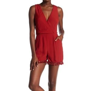 dee elly Surplice Tassel Romper
